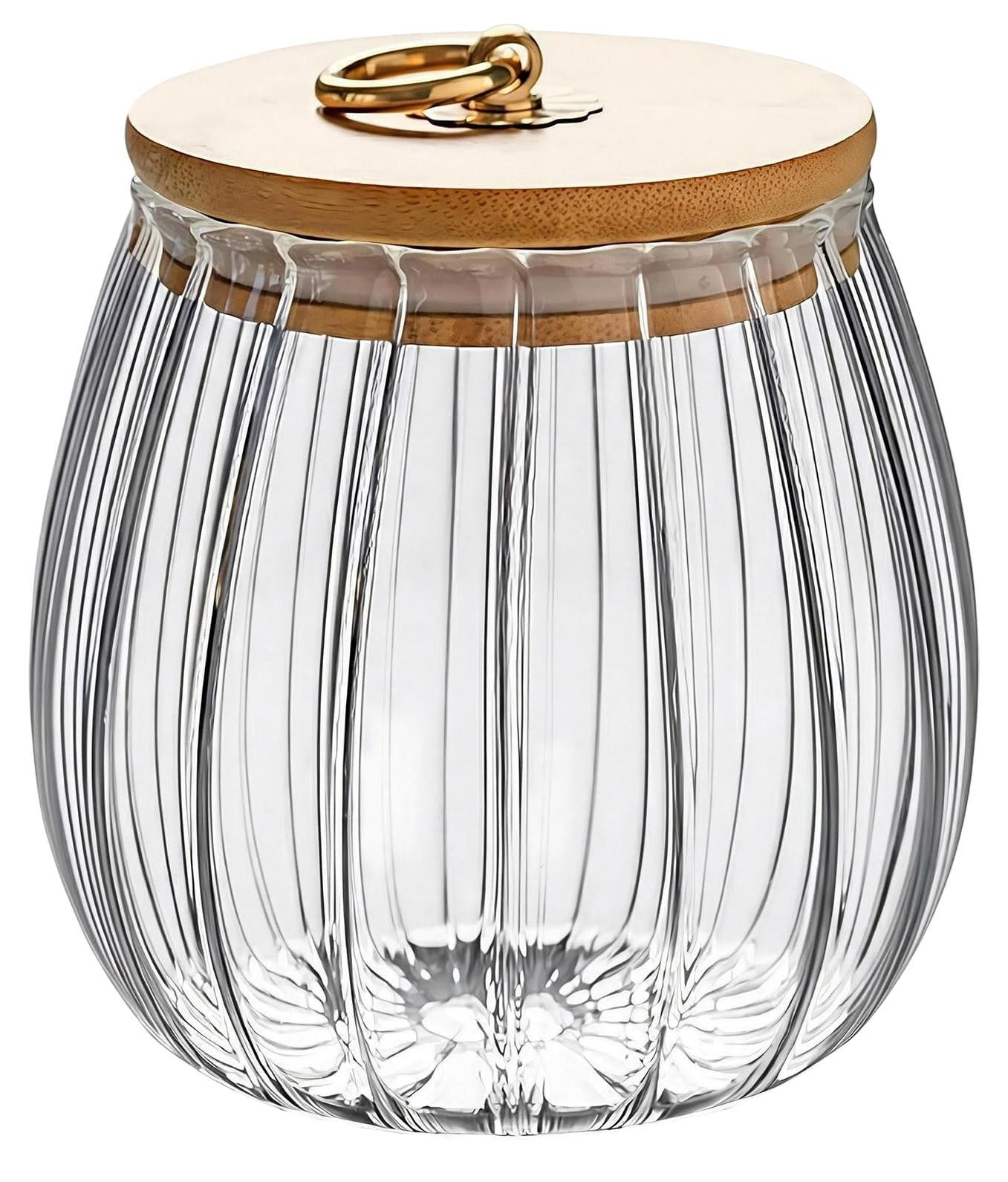 Dripio Voorraadpot van borosilicaatglas met houten deksel, 750 ml