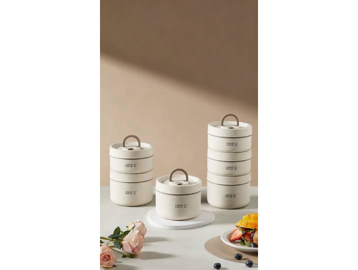 COOKER KING Lot de 4 boîtes de conservation en acier inoxydable 304, hermétiques sous vide, résistantes au four et à la vapeur, boîtes à repas