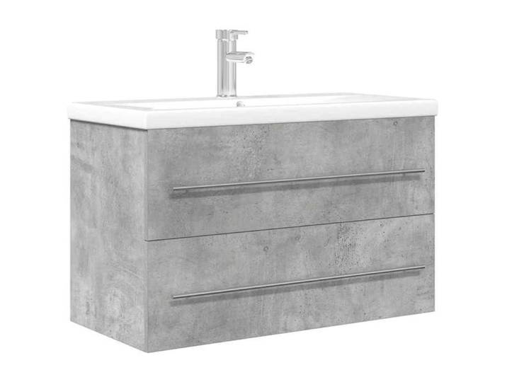 En solde  Jeu de meubles de salle de bain 2 pièces - Ensemble de meubles - pour maison - gris béton L903