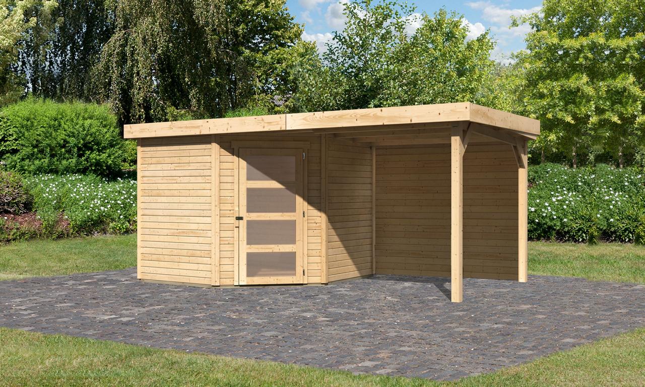 KARIBUHOLZT SH Schwandorf 5 nat246x242x218 mit AD 2,40m + Rückwand 16905564