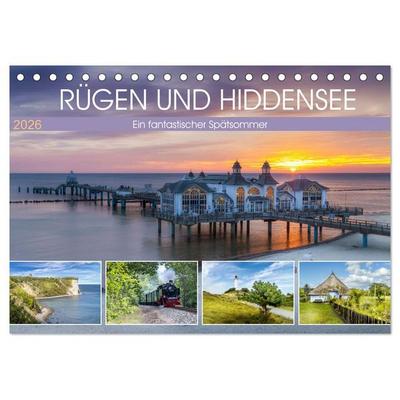 RÜGEN UND HIDDENSEE Ein fantastischer Spätsommer (Tischkalender 2026 DIN A5 quer), CALVENDO Monatskalender