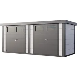 Telluria Metallgerätehaus Duo 2721 Zweiraum-Gartenhaus weiß