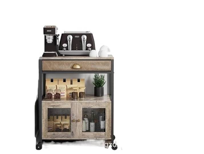 Dh2yjnbf3 Buffet-Schrank Kaffeebarschrank, Küchenwagen im 3. Stock mit Schubladen Eingangsbereich