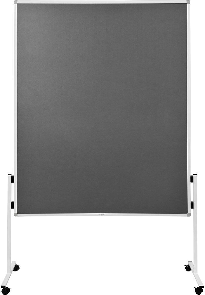 Moderationswand ECONOMY, Tafelformat 1200 x 1500 mm, Filz, grau, fest Legamaster