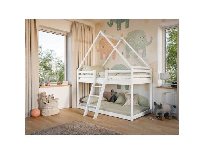 Lit Superposé mi hauteur LIA 90X200 Blanc - blanc