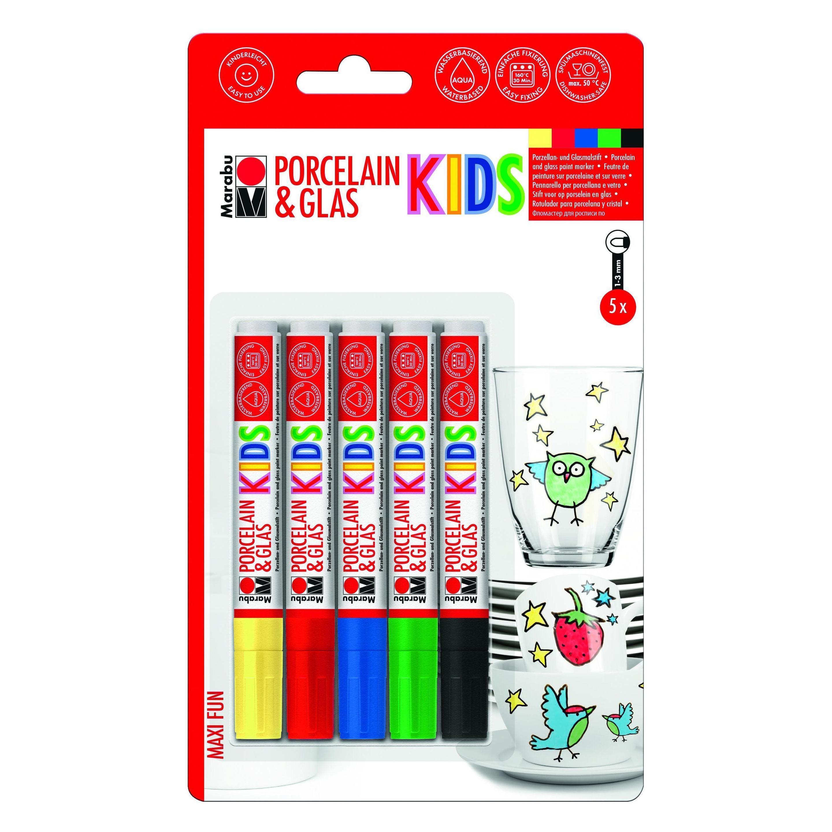 Marabu Porzellan- und Glasmalstift KIDS (5x) (0125000000083)