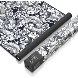 Titanwolf Gaming Mauspad, XXXL Speed Gaming Mausmatte, Mousepad Extragrosse Fläche von 1600 x 800mm, Kois (XXL), Mausmatte, Schwarz, Weiss