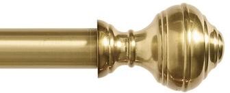 "Set of 2 Stacked Ball Drapery Finials - Brass, 1.25"" - Ballard Designs"