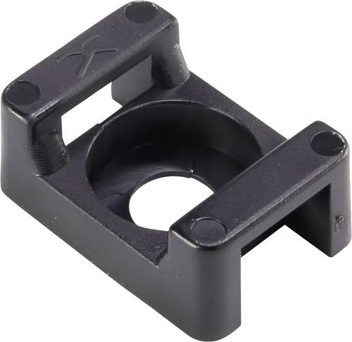 TRU COMPONENTS Befestigungssockel schraubbar TC-6645716 Schwarz 100St.