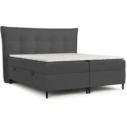 BOXBETT Las Palmas 140/200 cm Anthrazit im Megan Stoff