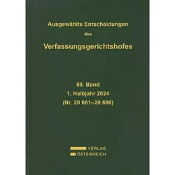 Ausgewählte Entscheidungen des Verfassungsgerichtshofes, Fachbücher von Verfassungsgerichtshof