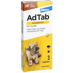 Adtab 56 mg Kautabletten für Hunde 1,3-2,5 kg