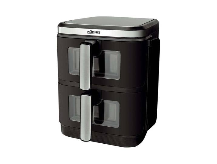 Koenig VERTICAL Doppel-Heissluftfritteuse Schwarz