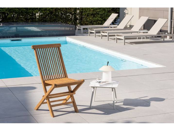 2er Set - Gartenstuhl Nairobi aus Teakholz - Natur - Luxusbetten24