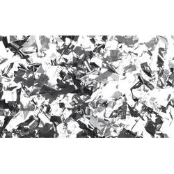 Showgear Metallic Confetti - Rectangle Silber, 55 x 17 mm, 1 kg, feuerhemmend