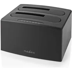 Nedis Festplatten-Dockingstation USB 3.2 Gen1 USB Type-A 2 Festplatten 2.5 / 3.5 " USB 3.2, SSD + Festplatte Zubehör