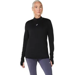 Asics Damenlaufshirt Road Winter Seamless LS Top, Performance Black - schwarz / 34