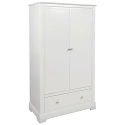 BABYKLEIDERSCHRANK 2 Türen Marylou Weiß