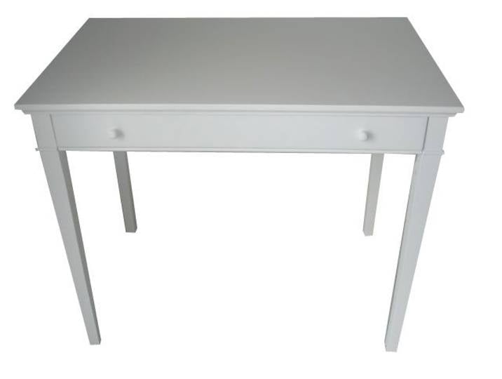 Console - Table guéridon - Coloris Blanc - 1 tiroir