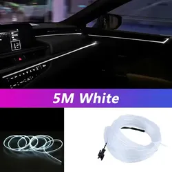 5 m EL-Leuchtband fürs Auto mit USB-Anschluss - White Cigarette drive