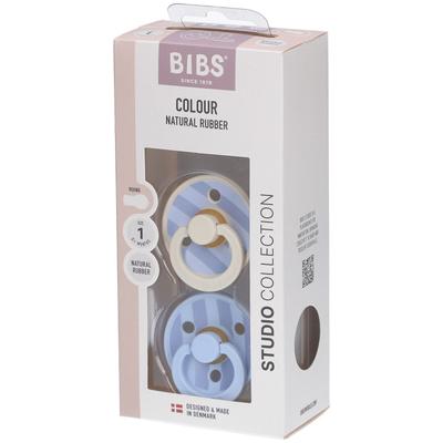 Bibs 1 - Studio Duo Block Baby Blue St Sauger