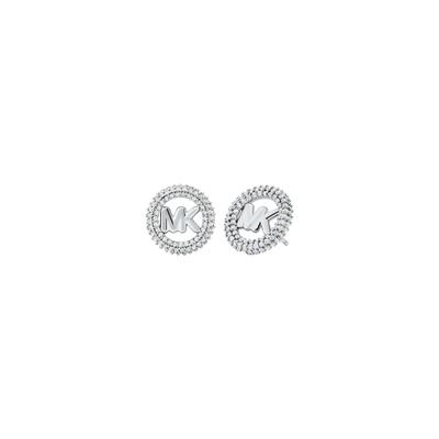 Paar Ohrstecker MICHAEL KORS "Schmuck Geschenk Metall Ohrringe PREMIUM", silber (metallfarben, kristallweiß, kristallweiß), Ohrringe, Damen, 8mm, Metall, mit Zirkonia (synth.)