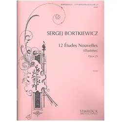 12 études nouvelles (illustrées) op.29 für Klavier, Fachbücher von Sergei Eduardovich Bortkiewicz