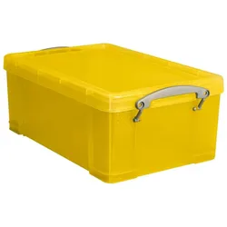 Really Useful Box, Aufbewahrungsbox, Box Really useful Boxes, Kunststoff, transparent gelb, verschiedene Grössen (9 l, 15.50 x 21 x 15.50 cm)