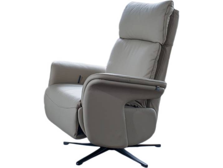 KAWOLA Sessel NAMA Relaxsessel drehbar Leder grau