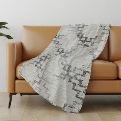 Addison Rugs Premium Machine Washable ASB121 Distressed Moroccan Sherpa Throw Blanket