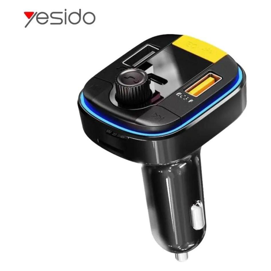 Yesido Autoladegerät USB Bluetooth Digital Display FM Schwarz (40796750)