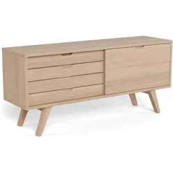 Actona »A-Line« Anrichte Eiche weiß Furnier geölt 160x72x45 cm / Eiche weiß Furnier geölt