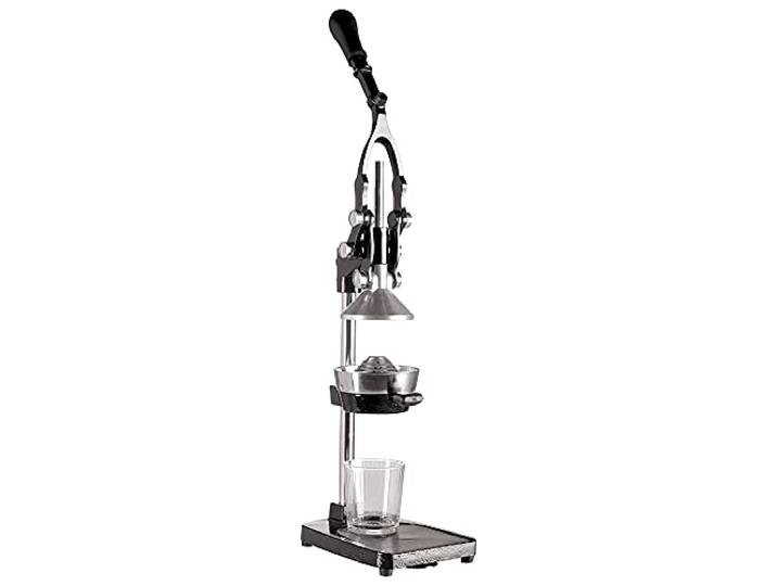 cilio LIVORNO Granatapfelpresse, schwarz, Edelstahlpresskegel, Hebelwirkung für Granatäpfel, mit 4 Gummifüßen und 2 Saugfüßen, standsicher, Presskegel aus rostfreiem Edelstahl