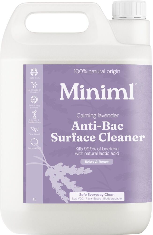 Miniml Anti-Bac Surface Cleaner Calming Lavender 5L Refill