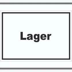 HB-Druck Lager Aufkleber mit Text Storage Warenlager waagerecht A4 (210x297mm)