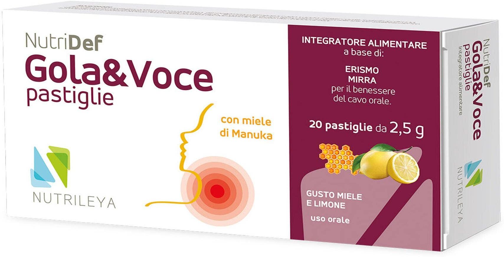 NUTRILEYA Nutridef Gola E Tosse 20 Compresse 