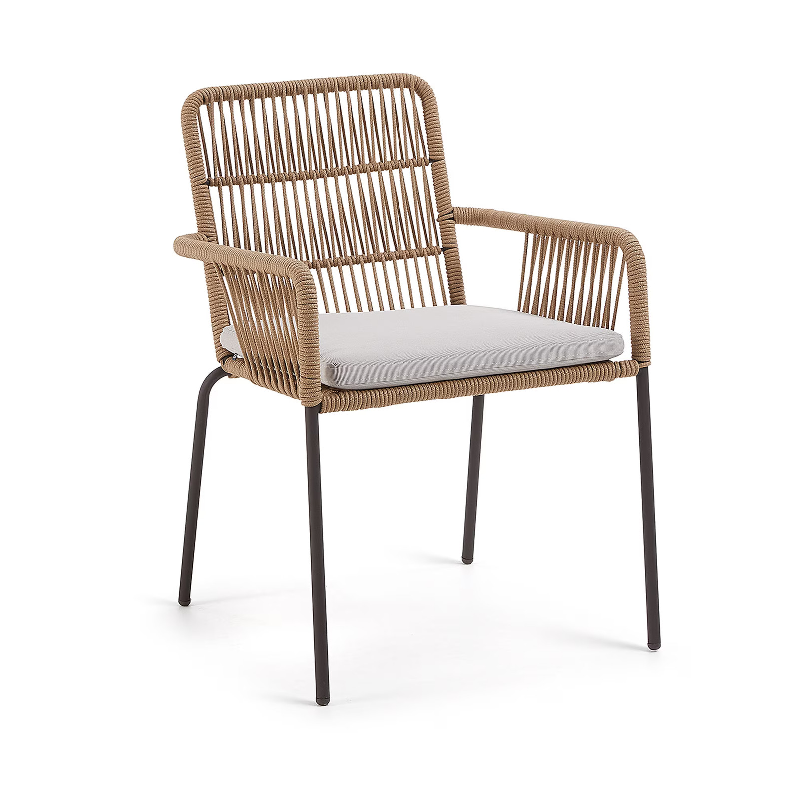 Kave Home Tuinstoel Samanta - Beige - Stapelbaar