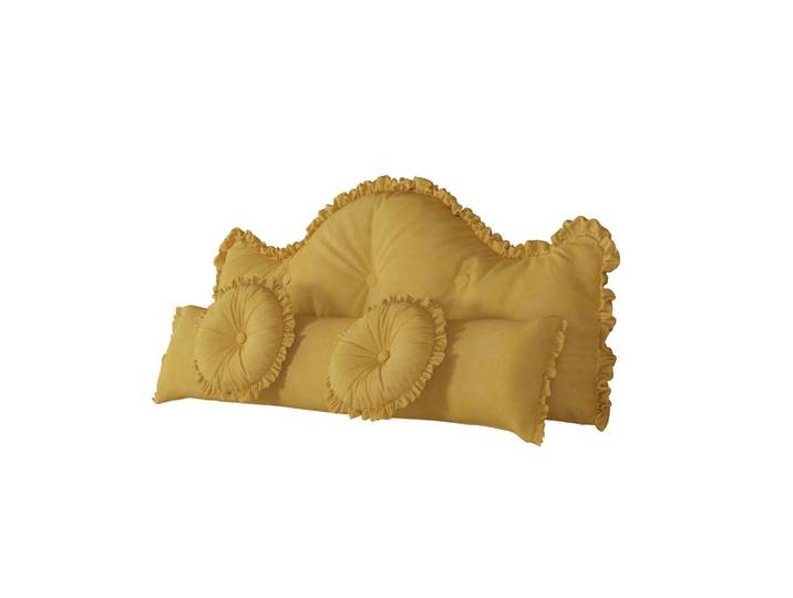 Vercart Rückenkissen Dekokissen 4er-Set 200cm, Gelb, 86x200 cm, Heimtextilien, Wohntextilien, Kissen, Zierkissen