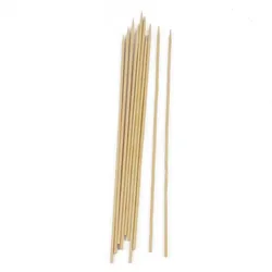 DayBays 100 Stk. Saschlikspieße aus 100% Bambus 20 cm Rund mit Scharfe und Flache Spitze