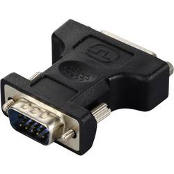 Renkforce RF-6667626 DVI / VGA Adapter [1x DVI-Buchse 24+5pol. - 1x VGA-Stecker] Schwarz schraubbar