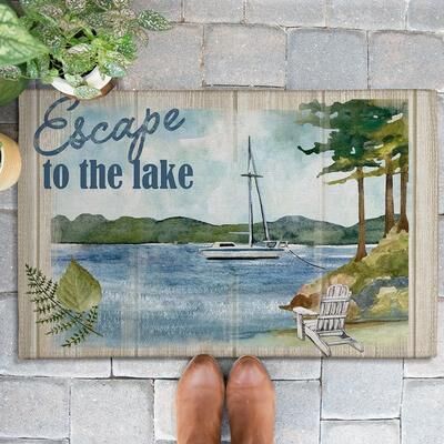 Laural Home Lake Escape Outdoor Door Mat