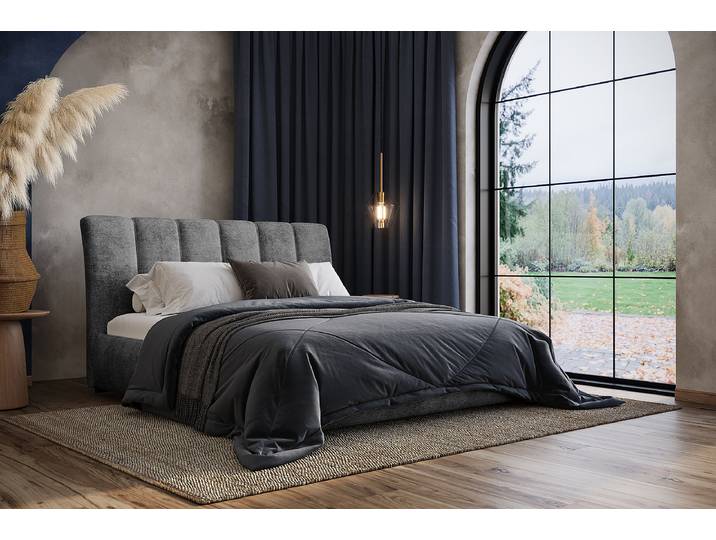 Polsterbett Richie 160 x 200cm Flachgewebe Nea Beige