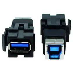 Bachmann 917.400 USB A/B 3.0 Keystone Modul schwarz 917400
