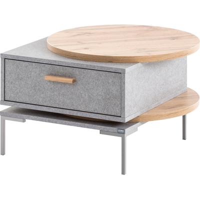 Couchtisch "Looks", grau (eiche landhausfarben, feel grau, eiche landhausfarben, eiche landhausfarben), B:65cm H:41,1cm T:65cm, LOOKS BY WOLFGANG JOOP, Tische, Couchtisch, Solide Verarbeitung - Dieses Produkt ist in Deutschland gefertigt