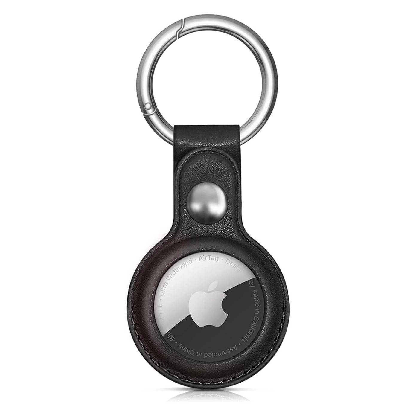 Hurtel Apple AirTag PU Lederhülle - Schwarz (1404978613)