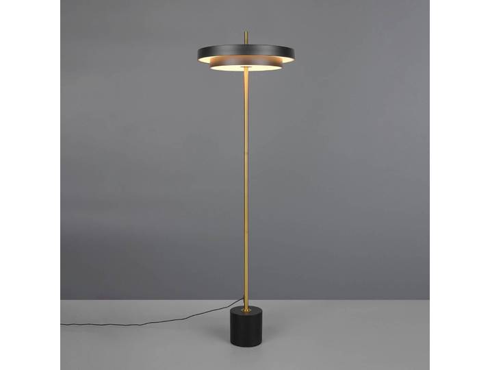Trio Lighting LED Stehlampe Keaton, dimmbar, schwarz, für Wohn- / Esszimmer, Metall