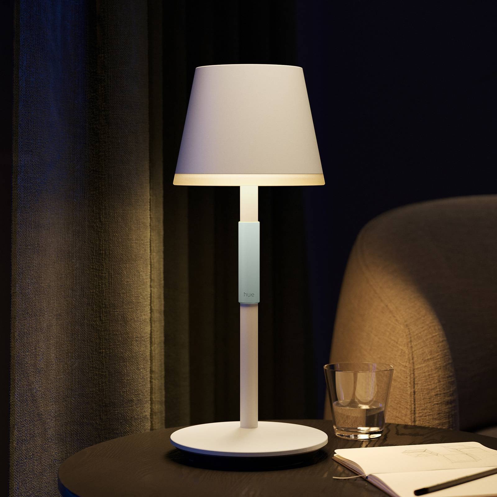 Philips Hue Go LED tafellamp, wit, RGBW, dimbaar, modern