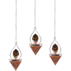 Gemstone Lantern of Life Pendulum - Sunstone & Tigereye