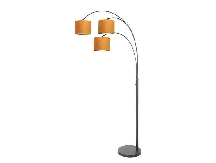 Lampadaire Sparkled Light modèle B 30 x 180 x 75cm Noir/Doré Velours E27