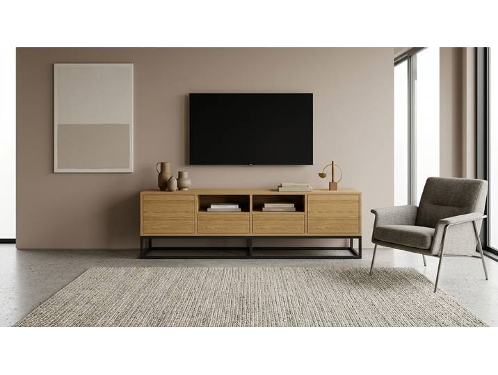 Pickawood Buffet - Personnalisable - Chêne/Blanc/Gris/Noir Chêne Naturel huilé